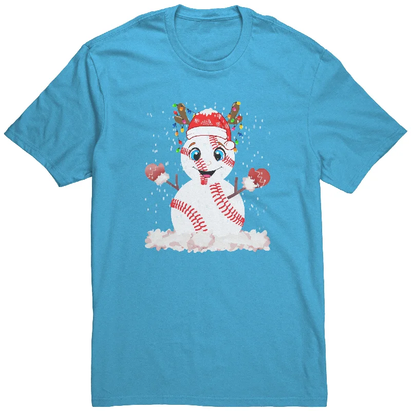 lilac soft touch t-shirts cozy -CHRISTMAS BASEBALL SNOWMAN Reindeer Unisex T-Shirt