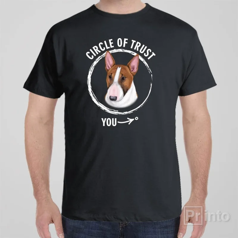 taupe eco-friendly t-shirts green -Circle of trust (Bull terrier) - T-shirt