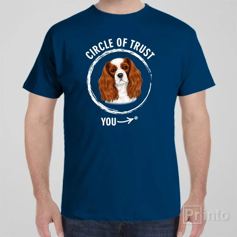 navy blue slim fit t-shirts sleek -Circle of trust (Cavalier King Charles Spaniel) - T-shirt