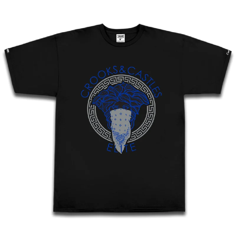 navy blue slim fit t-shirts sleek -Crooks & Castles Thuxury T-shirt Black