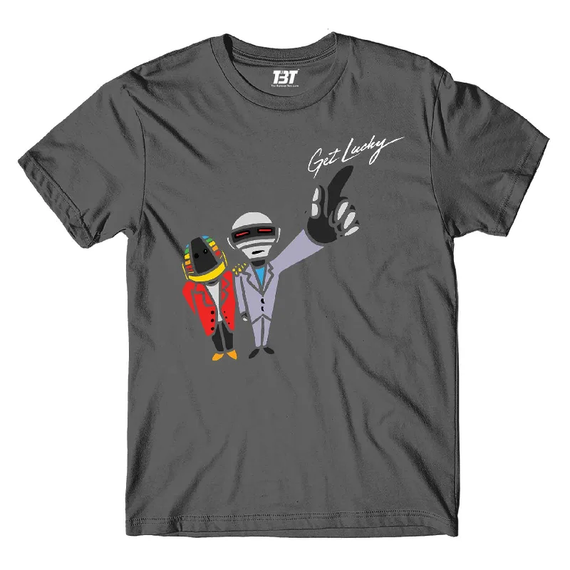 taupe graphic t-shirts trendy -Daft Punk T shirt - Get Lucky