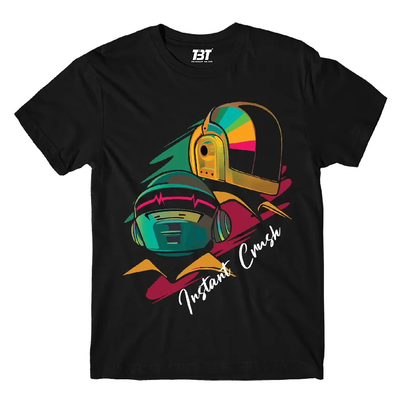 heather grey graphic t-shirts trendy -Daft Punk T shirt - Instant Crush