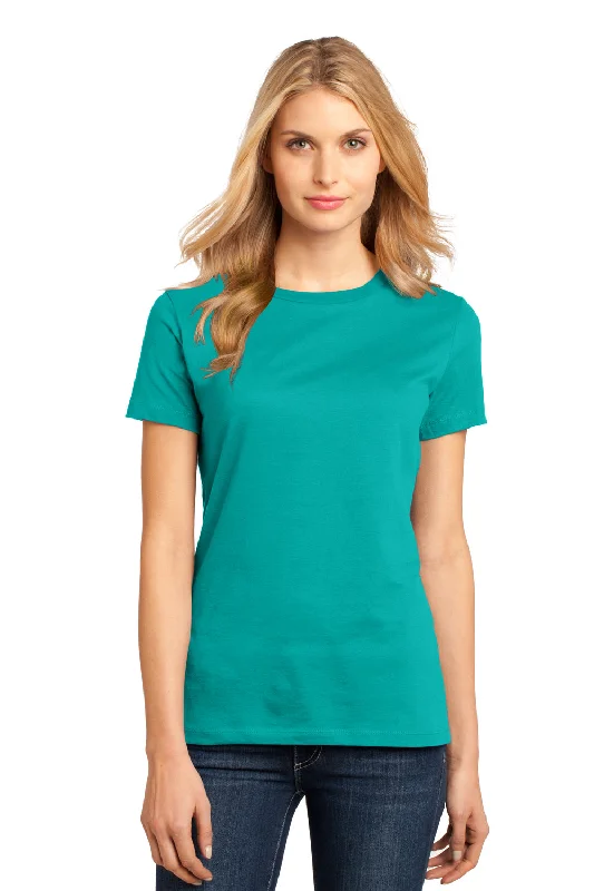 olive henley t-shirts smart -District Womens Perfect Weight Short Sleeve Crewneck T-Shirt - Jade Green