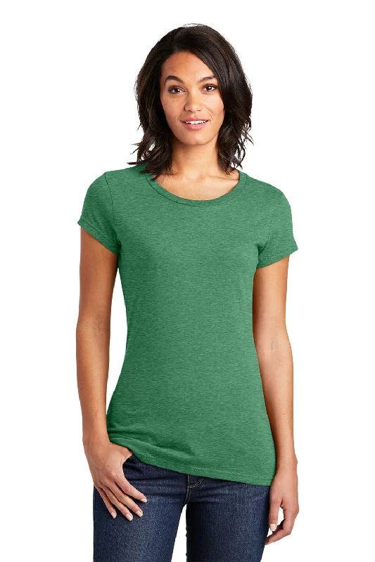 lilac cropped t-shirts chic -District Womens Very Important Short Sleeve Crewneck T-Shirt - Heather Kelly Green