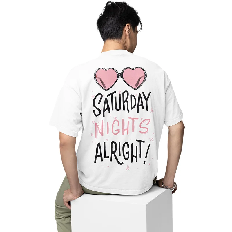 maroon vintage logo t-shirts retro -Elton John Oversized T shirt - Saturday Night's Alright