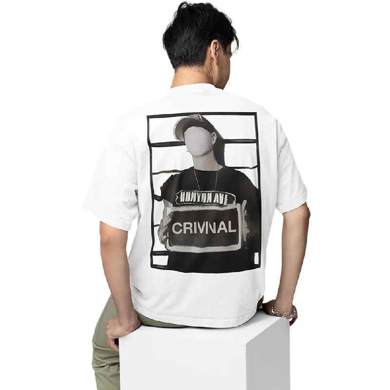 taupe performance t-shirts for gym -Eminem Oversized T shirt - Criminal