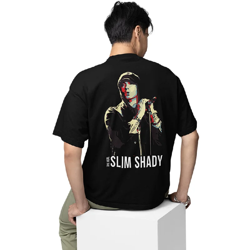 heather grey workout t-shirts breathable -Eminem Oversized T shirt - The Real Slim Shady