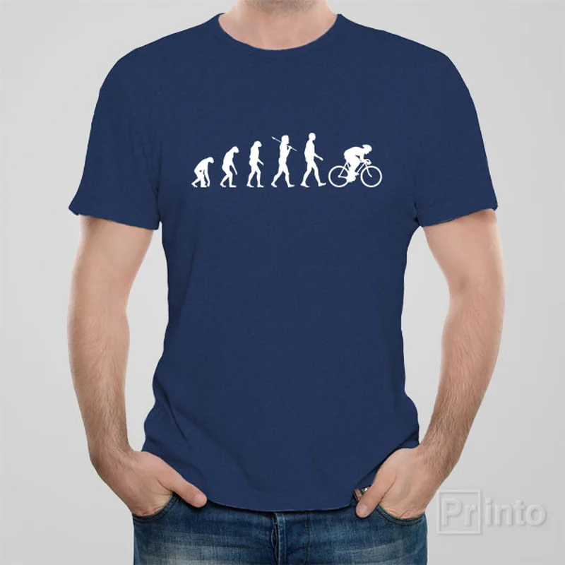 heather grey ribbed t-shirts textured -Evolution of Cyclist T-shirt