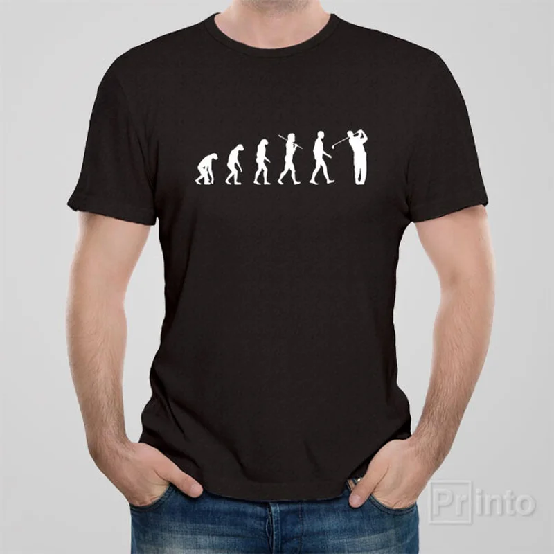 indigo crew neck t-shirts basic -Evolution of Golfer T-shirt