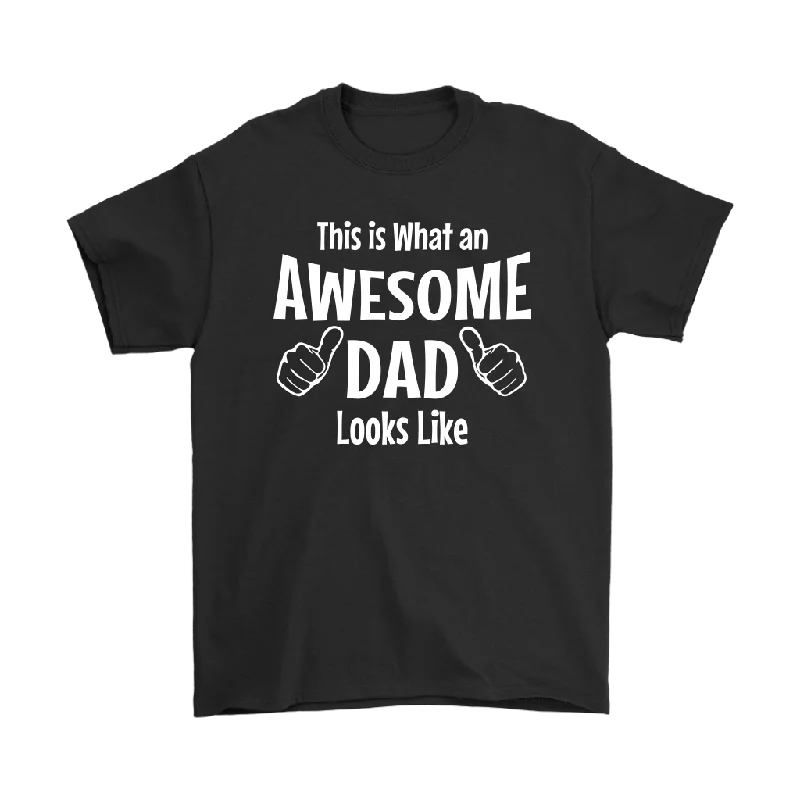 heather grey tie-dye t-shirts funky -Father's Day Gift This is what an Awesome Dad Looks Like Mens T-Shirt