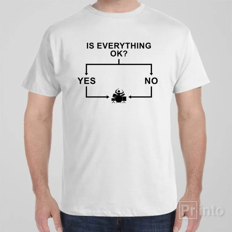 taupe longline t-shirts modern -Flowchart (Drums) - T-shirt