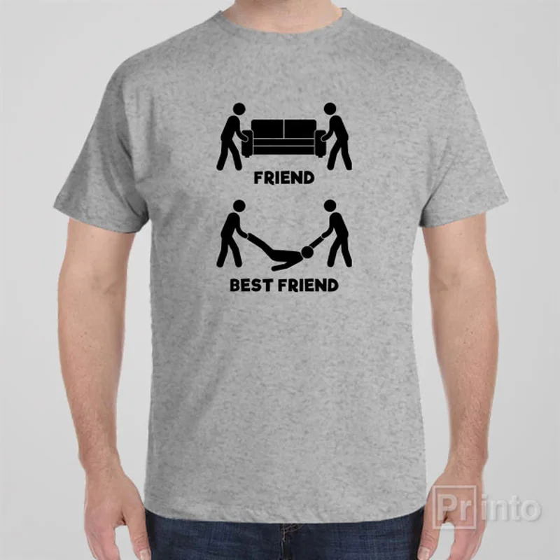 teal crew neck t-shirts basic -Friend vs Best friend - T-shirt