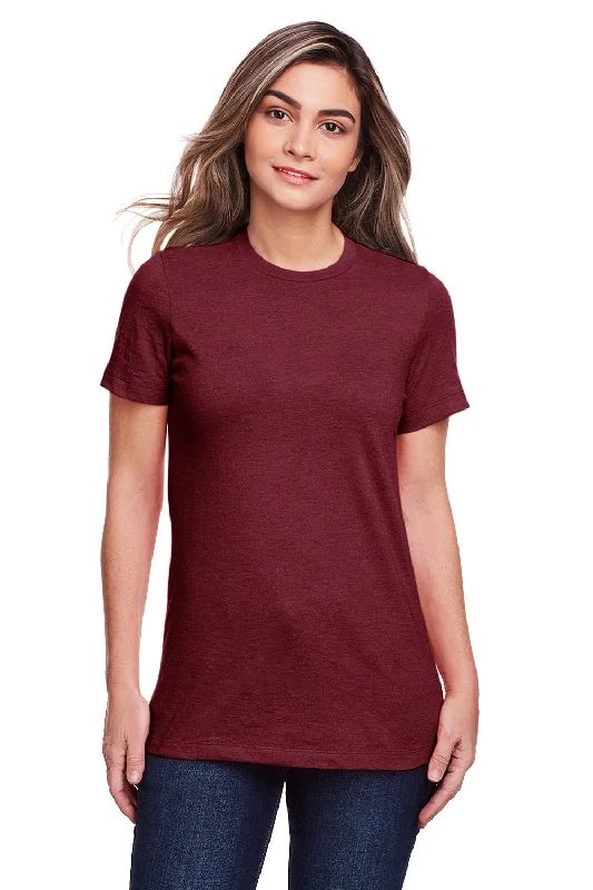 olive slogan t-shirts funny -Gildan Womens Softstyle CVC Short Sleeve Crewneck T-Shirt - Maroon Mist