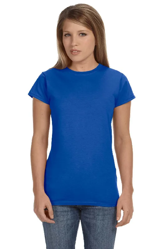 burnt orange muscle fit t-shirts sharp -Gildan Womens Softstyle Short Sleeve Crewneck T-Shirt - Royal Blue