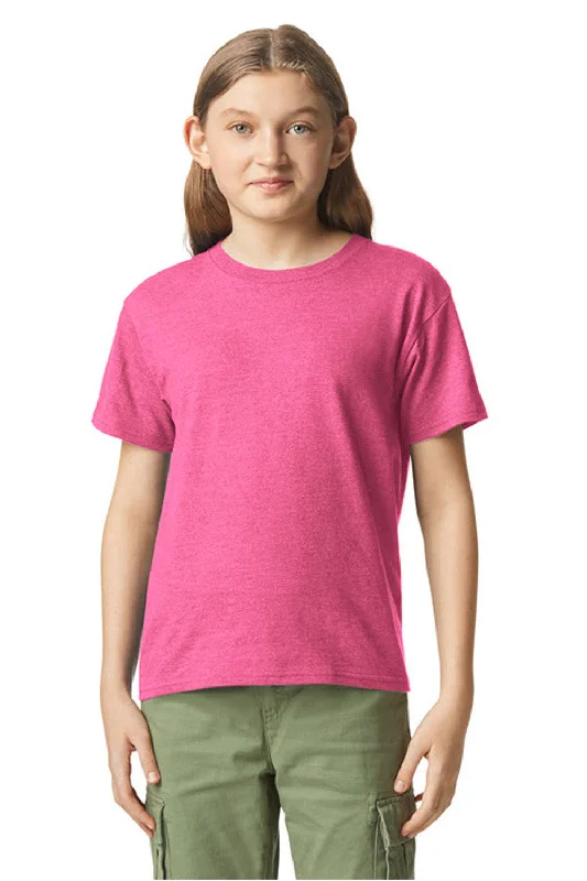 peach henley t-shirts smart -Gildan Youth Softstyle CVC Short Sleeve Crewneck T-Shirt - Pink Lemonade Mist