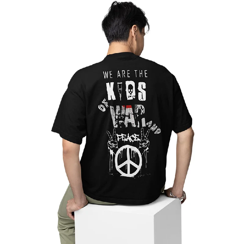 teal cropped t-shirts chic -Green Day Oversized T shirt - Kids Of War And Peace