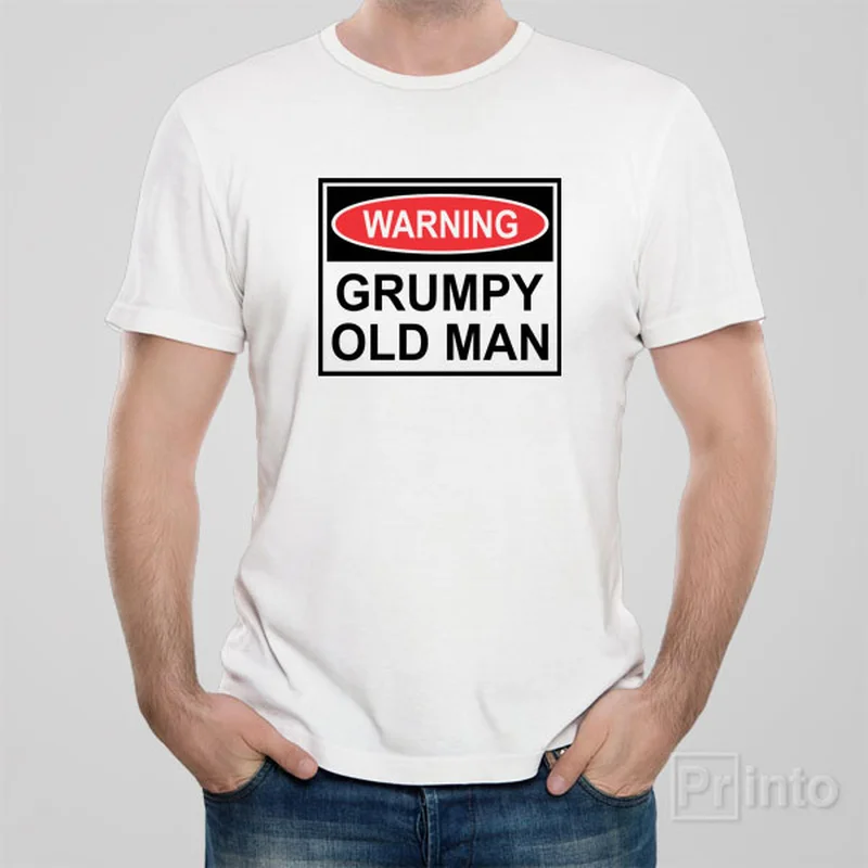 coral longline t-shirts modern -Grumpy old man