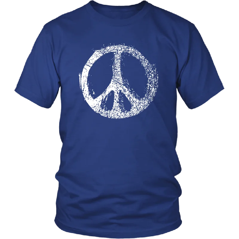 maroon performance t-shirts for running -GRUNGE PEACE SIGN Unisex Short Sleeve T-Shirt