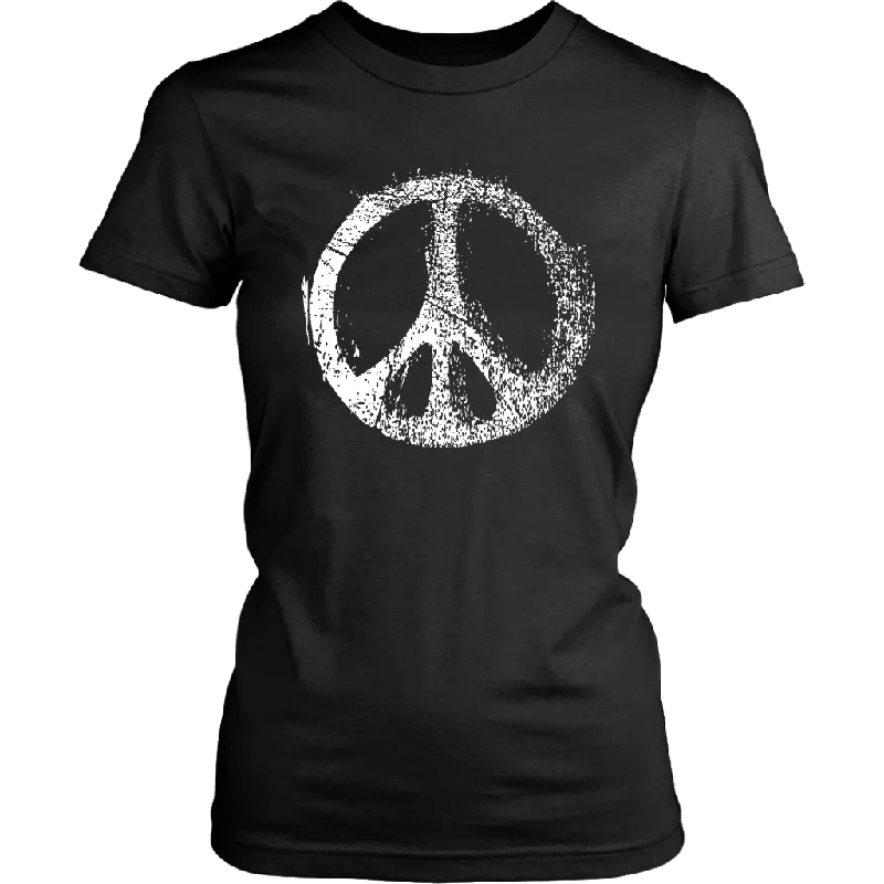 sage green long sleeve t-shirts cozy -GRUNGE PEACE SIGN Women's Short Sleeve T-Shirt