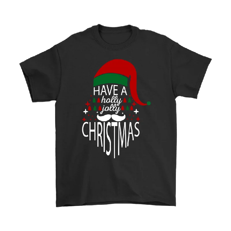 burnt orange tie-front t-shirts cute -Have a HOLLY JOLLY CHRISTMAS Unisex T-shirt Santa's Beard