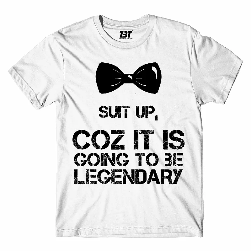 maroon quote t-shirts witty -How I Met Your Mother T shirt - Suit Up, Legendary