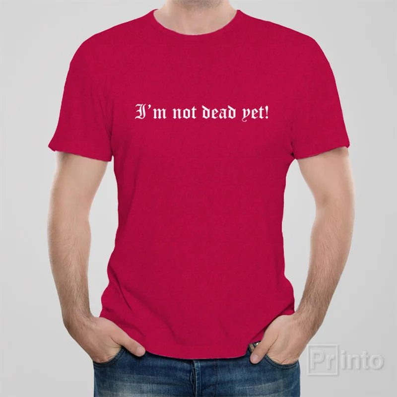 indigo ribbed t-shirts textured -I am not dead yet! - T-shirt