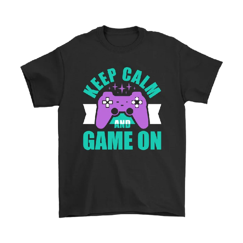 indigo eco-friendly t-shirts green -KEEP CALM AND GAME ON Short Sleeve T-Shirt