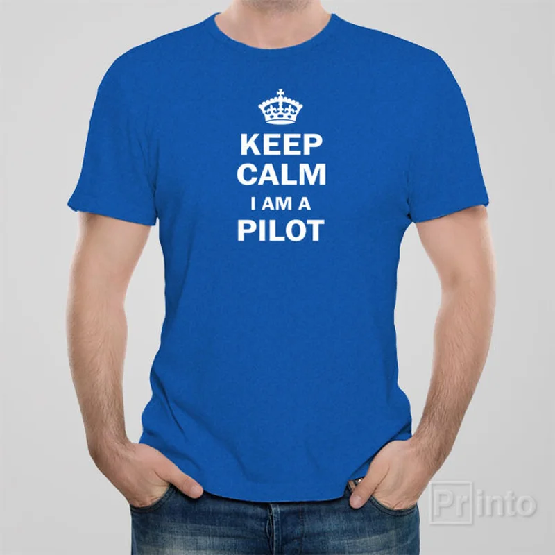 maroon festival t-shirts trendy -Keep calm I am a pilot - T-shirt