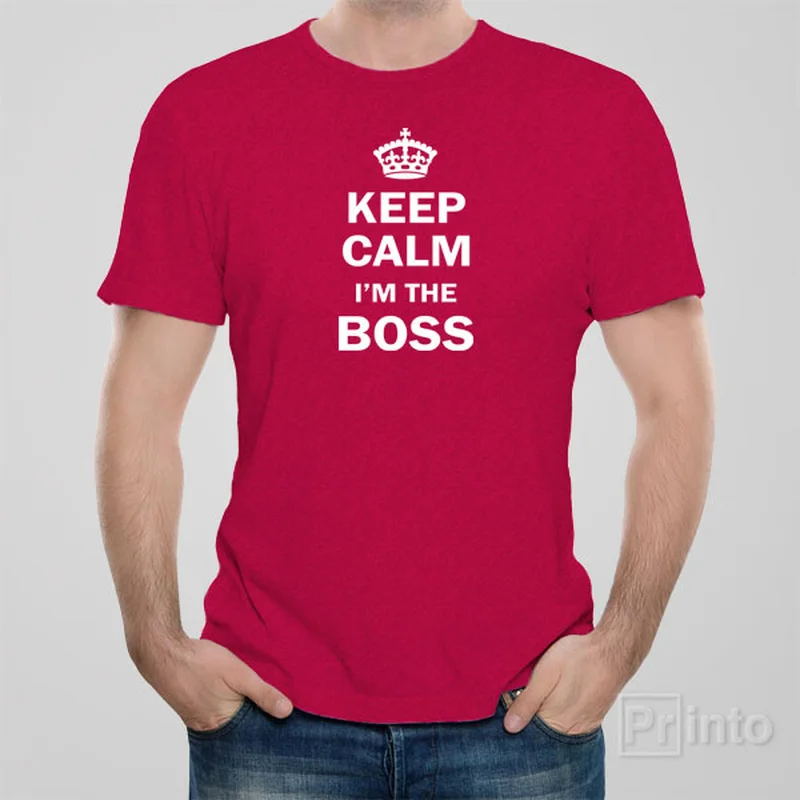 olive cropped t-shirts chic -Keep calm I am the Boss - T-shirt