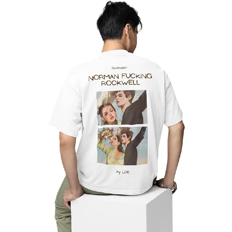 soft beige pocket t-shirts casual -Lana Del Rey Oversized T shirt - Norman Fucking Rockwell