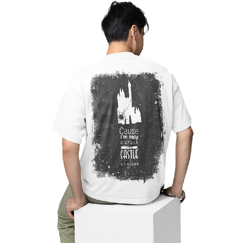 olive eco cotton t-shirts green -Linkin Park Oversized T shirt - Castle Of Glass