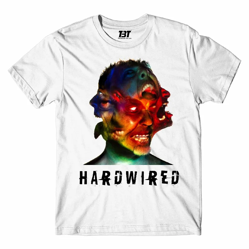 khaki crew neck t-shirts basic -Metallica T shirt - Hardwired