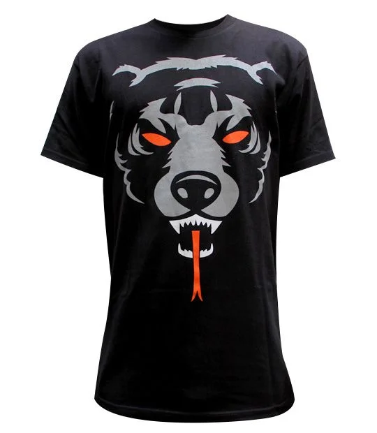 sage green pocket t-shirts versatile -Mishka Oversized Death Adder T-shirt Black Orange