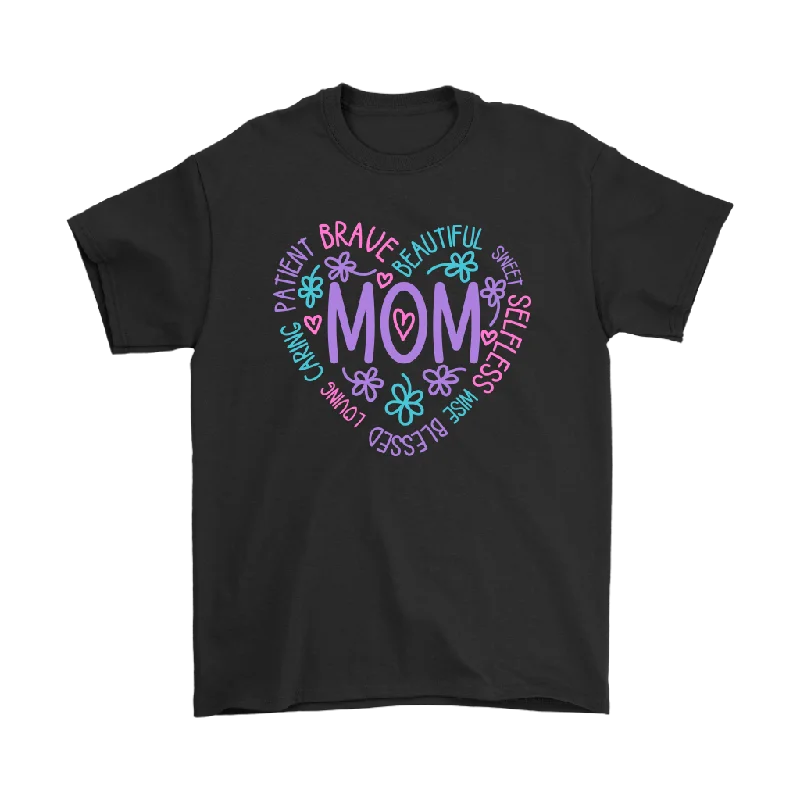 heather grey tie-dye t-shirts funky -MOM Description in HEART Unisex and Women's T-Shirts