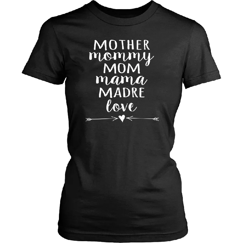 sage green tie-front t-shirts cute -Mother, Mommy, Mom, Mama, Madre, Love Women's T-Shirt