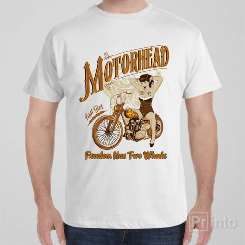 navy blue floral t-shirts boho -Motorhead - T-shirt