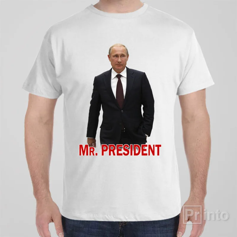 burnt orange retro t-shirts vintage -Mr. President Putin - T-shirt