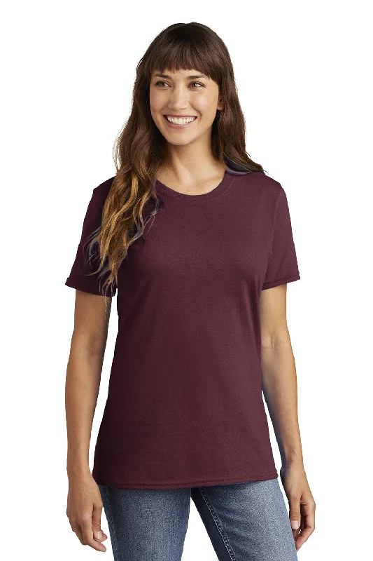 heather grey floral t-shirts boho -Port & Company Womens Core Short Sleeve Crewneck T-Shirt - Athletic Maroon