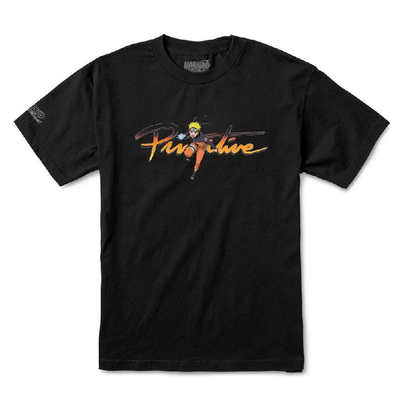 peach lightweight t-shirts summer -Primitive Skate x Naruto Nuevo T-Shirt Black