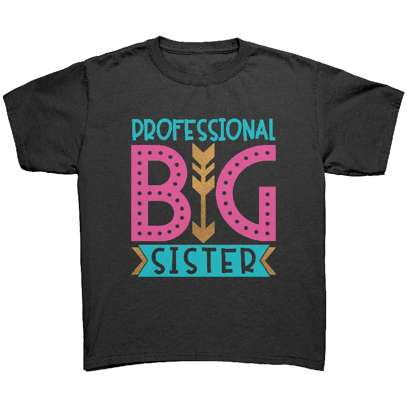 navy blue pocket t-shirts versatile -PROFESSIONAL BIG SISTER Youth / Child T-Shirt