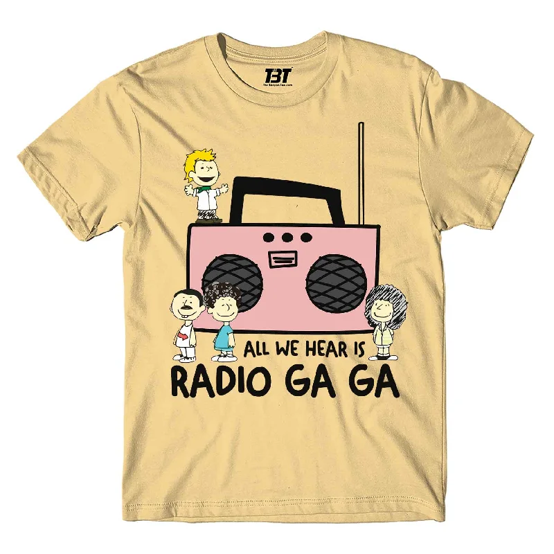 khaki oversized t-shirts relaxed -Queen T shirt - Radio Ga Ga