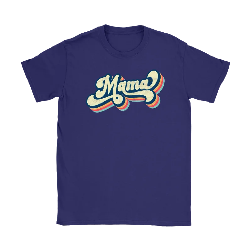 maroon distressed t-shirts edgy -Retro 70's MAMA Women's T-Shirt