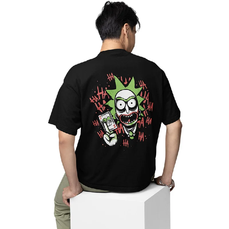 peach tie-front t-shirts cute -Rick and Morty Oversized T shirt - Joker