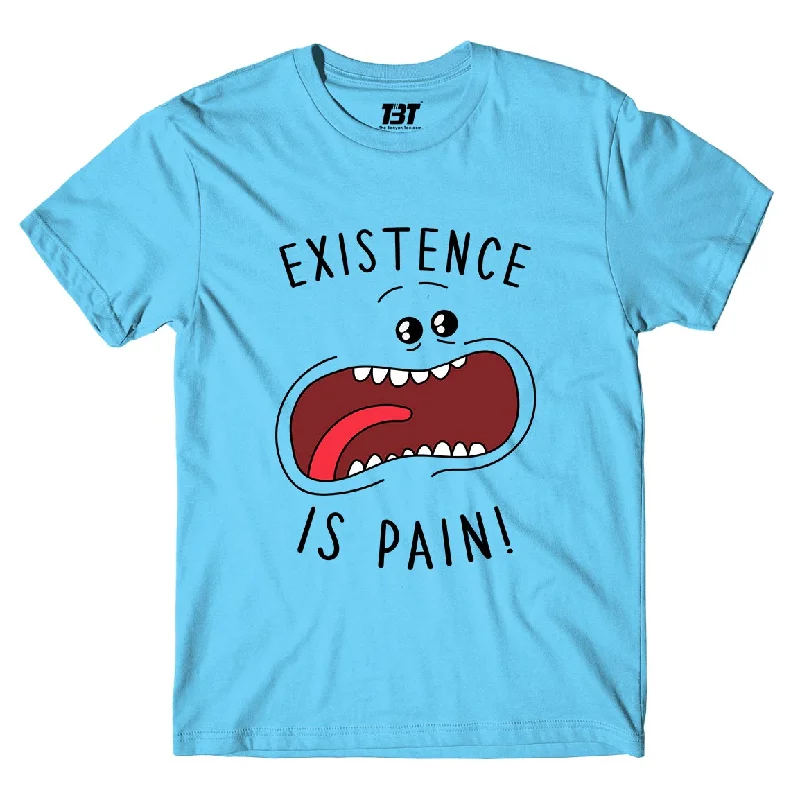 teal graphic t-shirts trendy -Rick and Morty T shirt - Existence Is Pain