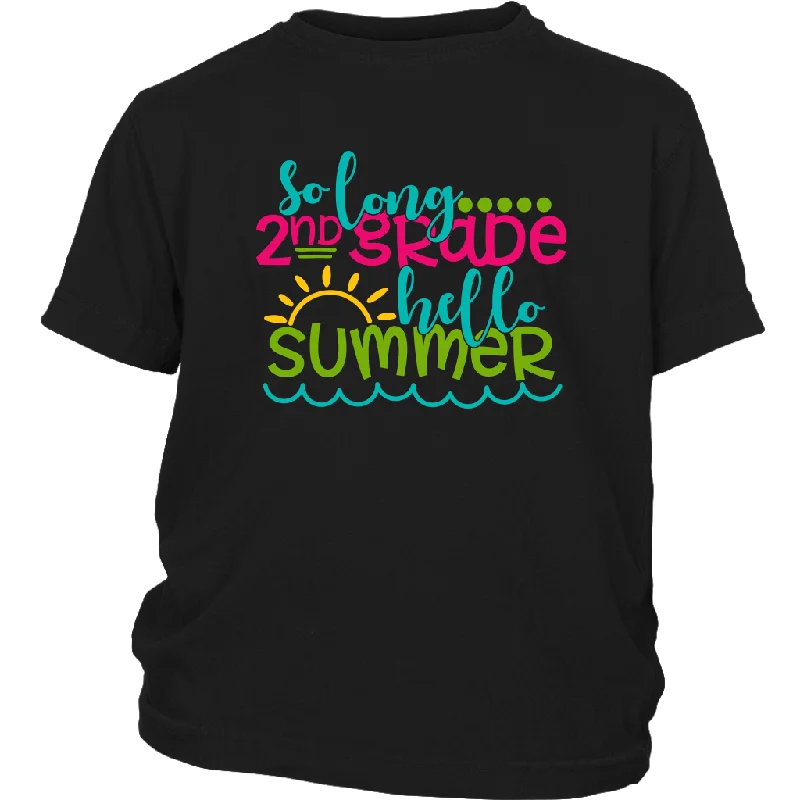 peach tie-dye t-shirts funky -So Long Second Grade, Hello Summer Kids / Youth T-Shirt, 2nd Grade