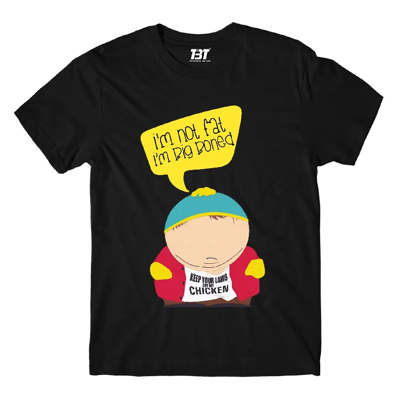 heather grey henley t-shirts smart -South Park T shirt - I Am Big Boned