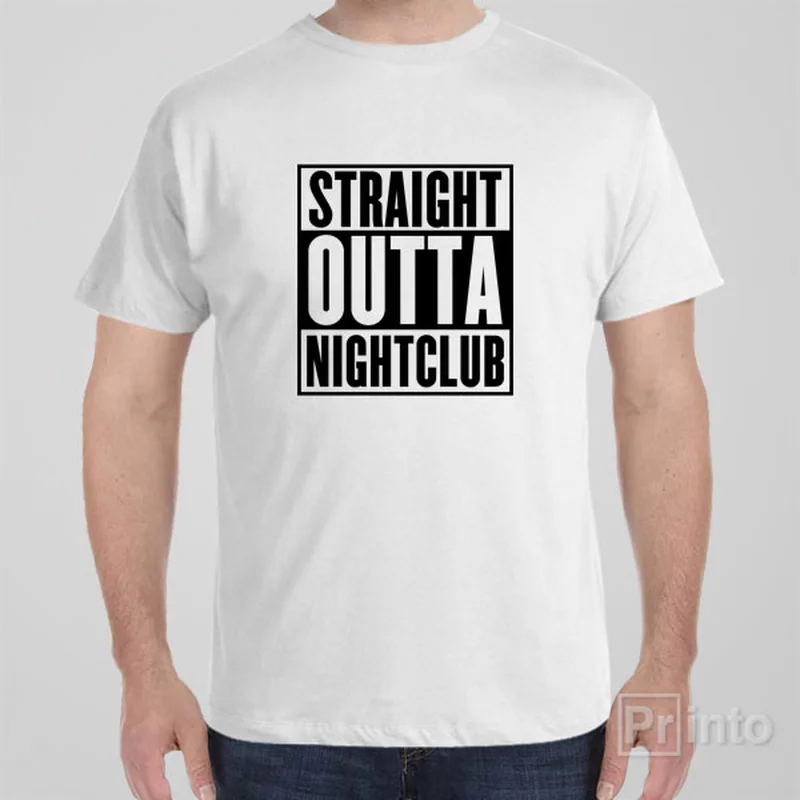 lilac pocket t-shirts versatile -Straight outta nightclub - T-shirt