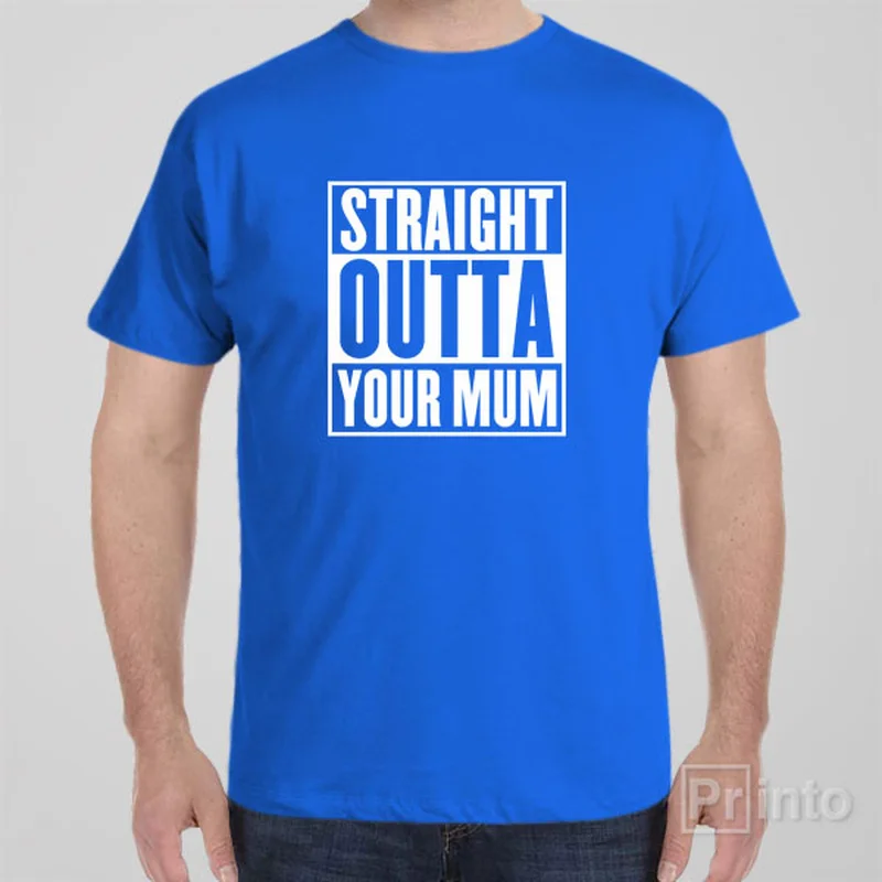 maroon graphic t-shirts vibrant -Straight outta your mum - T-shirt