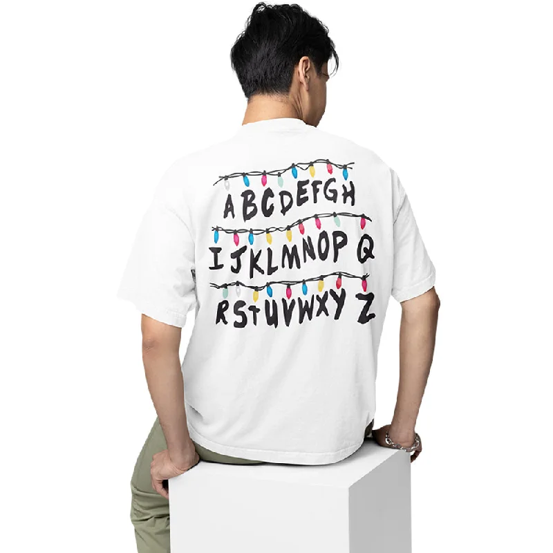 peach lightweight t-shirts summer -Oversized T shirt - Alphabet Wall