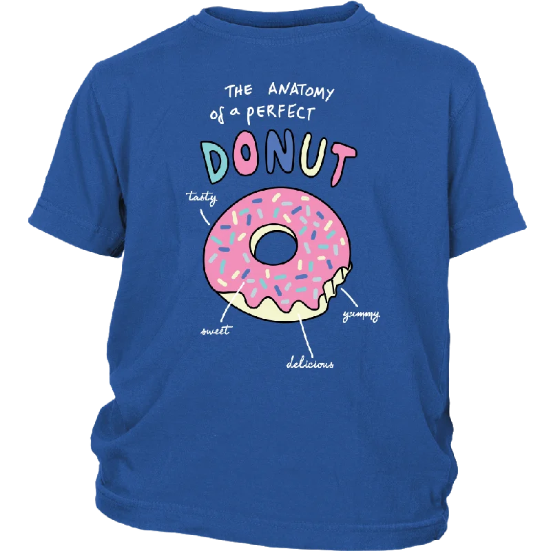 maroon crew neck t-shirts basic -The ANATOMY of a DONUT Child/Youth T-Shirt